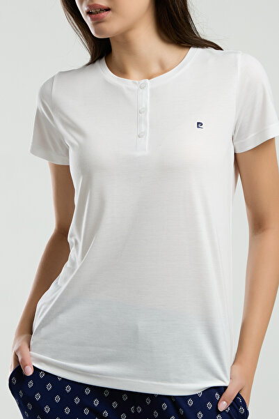 Pierre Cardin New Season Short Personal Pajama Set White