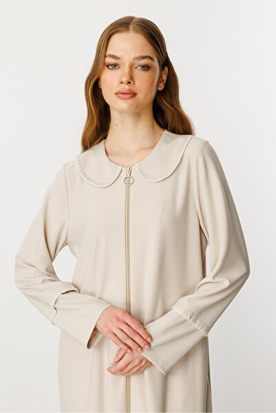 Micca Baby İşleme Dökümlü İnce Kumaş Trench- Kap-Ferace-Taş