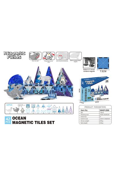 Magnetic Fields Ocean Magnetic Tiles Set-42 Pcs