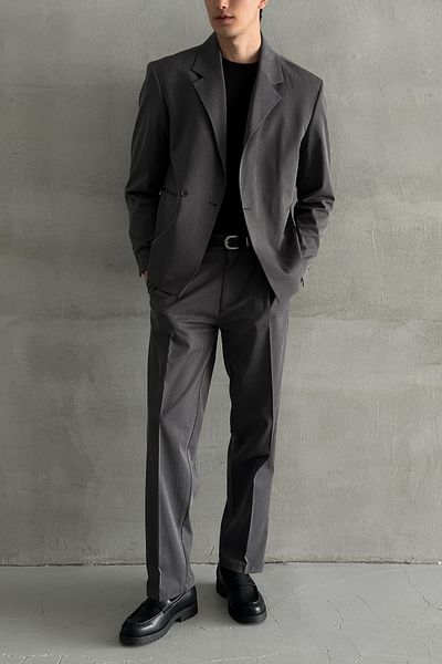 HYMAN Men's One Button Oversize Suit
