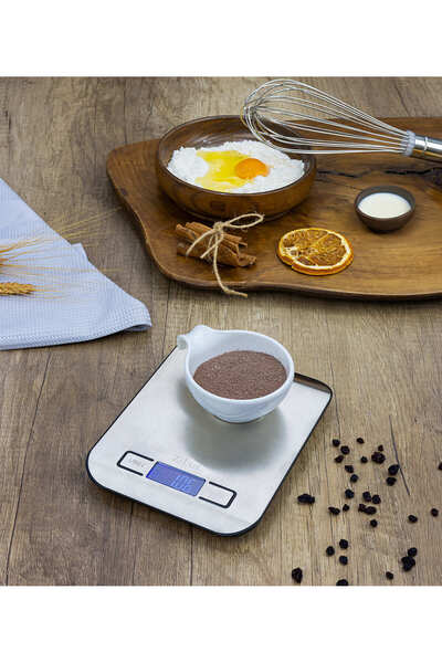 Zilan Ψηφιακή ζυγαριά τροφίμων ZLN2984 Γκρι, χωρητικότητας 5000g, αυτόματο κλείσιμο