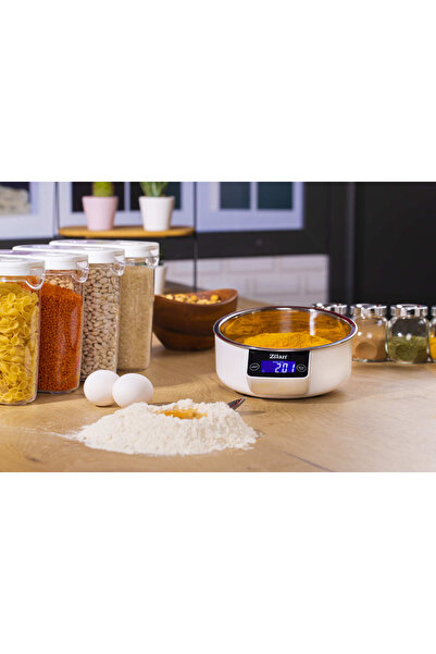 Zilan Ζυγαριά τροφίμων ZLN2977 Λευκή, ψηφιακή οθόνη, μπολ 900ml, μέγιστη χωρητικότητα 5 kg