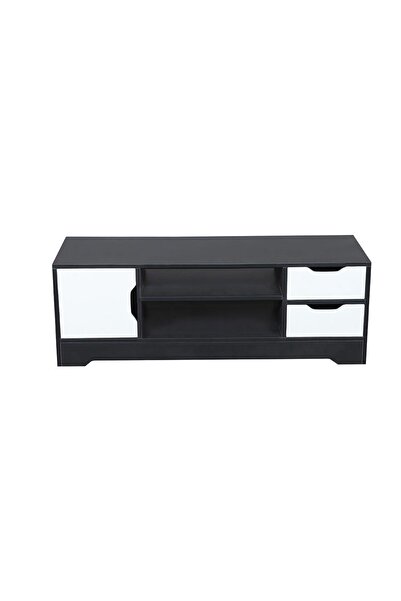 Danube Home Topaz TV Unit for TVs upto 50 Inches with Storage - Dark Grey/White L120xW40xH42cm