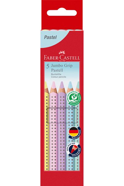 Faber Castell Colored Pencils 5 Colors Pastel Jumbo Grip Faber-Castell