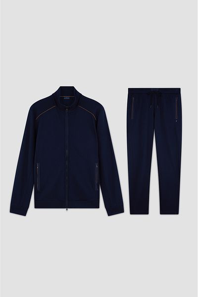 PAUL&SHARK Men's Stand Collar Zipper Long Sleeve Lazur Tracksuit Set 25411902 -013