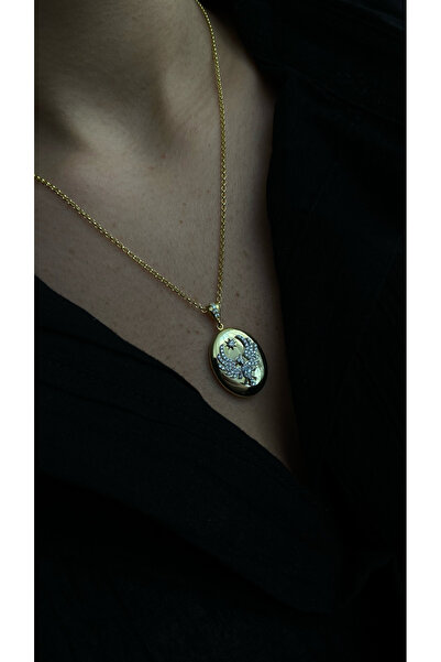 GÜLŞAH SEZER anka kuşu gümüş çerçeveli kolye ucu