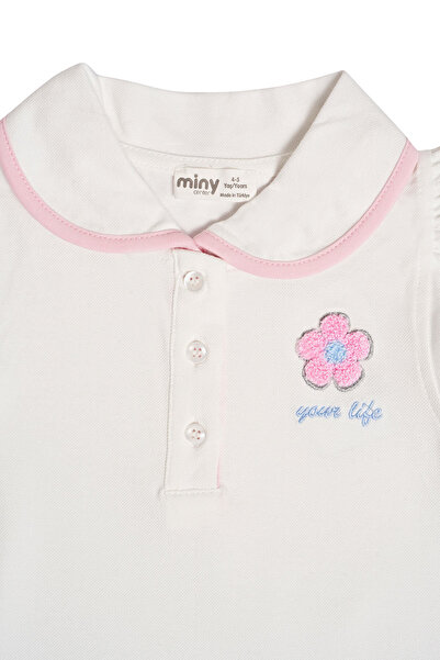 Miny Center Πλεκτό φόρεμα για κορίτσι με βολάν μανίκι