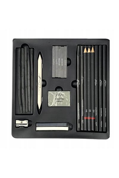 Nassau fine art 24 Piece Drawing and Sketching Set