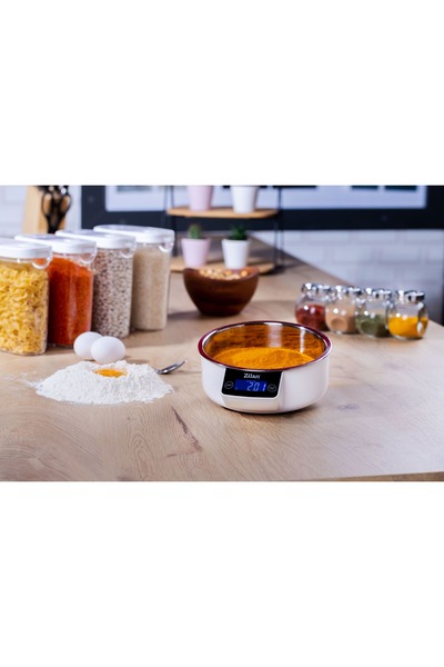 Zilan Ζυγαριά τροφίμων ZLN2977 Λευκή, ψηφιακή οθόνη, μπολ 900ml, μέγιστη χωρητικότητα 5 kg