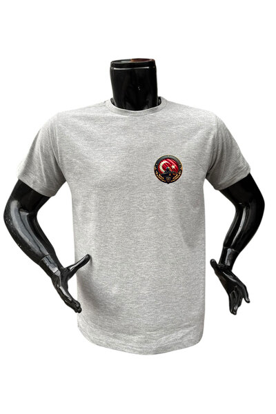 WİDİ تي شيرت تركي سولدجر كلاريت باللون الأحمر - تي شيرت برقبة دائرية وقصة عاد...