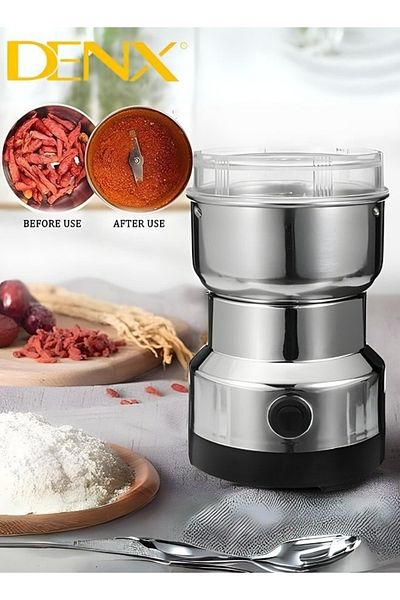 Denx مطحنة قهوة صغيرة محمولة متعددة الوظائف من الفولاذ المقاوم للصدأ DX2505 لحبوب البن والتوابل