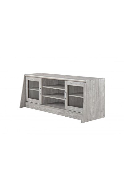 Danube Home Woody TV Unit For TVs Up to 55 Inches - Grey Oak Grey L160xW50xH60cm