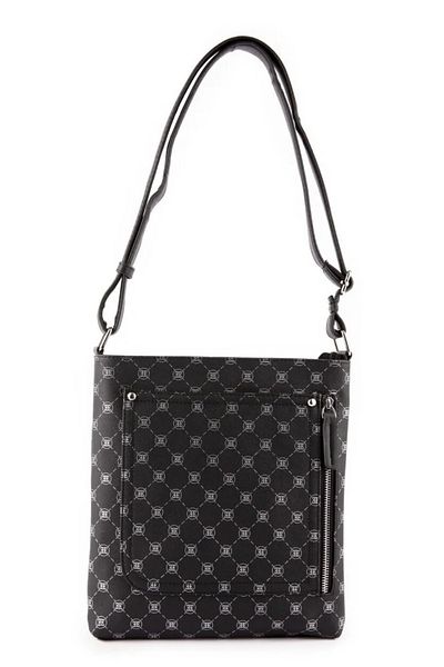gio&mi Women's Sanja Messenger Bag Black Printed Cross/And Shoulder Style