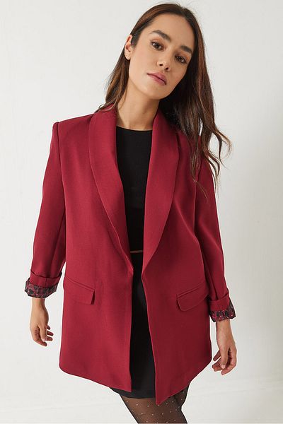 Bianco Lucci Jachetă blazer cu căptușeală leopard pentru femei 8120 60281001