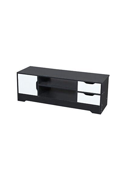 Danube Home Topaz TV Unit for TVs upto 50 Inches with Storage - Dark Grey/White L120xW40xH42cm