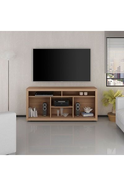 Danube Home Zoyi TV Unit Up to 55 Inches - Light Brown L144xW38xH67cm