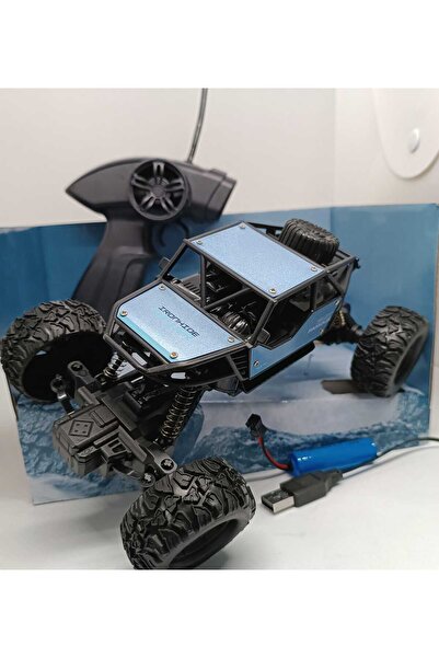 LRS STORE Uzaktan Kumandalı Şarjlı Araba Full Fonsiyon Rock Crawler Jeep Metal Gövde 22 Cm