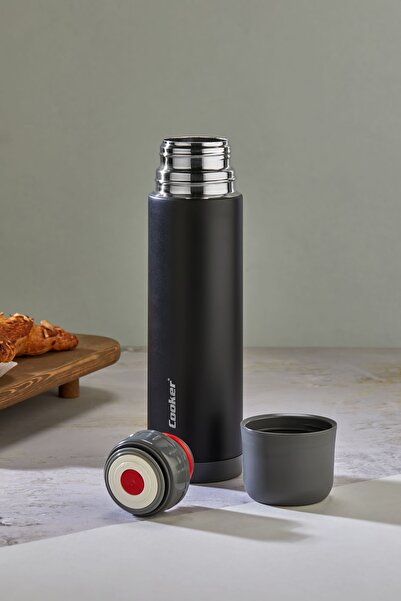 Cooker 750ml Double Wall Stainless Steel Thermos – Leakproof, Double Lid System, 12 Hours Hot 24 Hours Cold