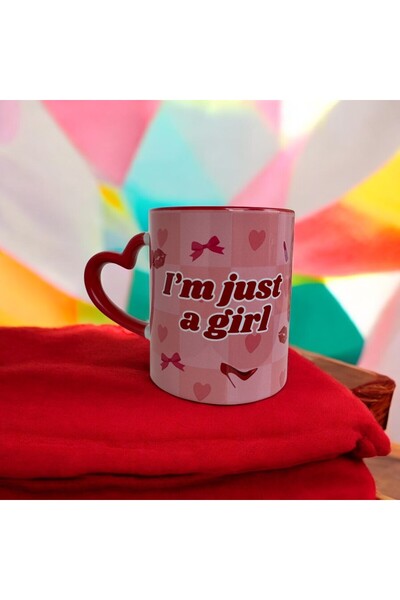 mug shop كوب هدايا بتصميم مميز من I'm Just a Girl، كوب للمكتب المنزلي