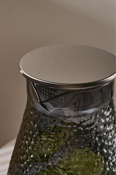 CENGİZ ÇEYİZ Savio Füme Buzlu Cam Parlaklığı Filtre Kapaklı Sürahi 2200ml  PE...