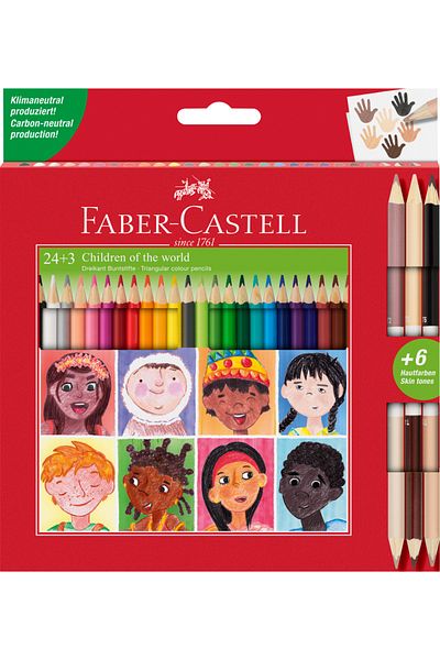 Faber Castell Colored Pencils 24+3 Bicolor Skin Children Of The World Faber-Castell
