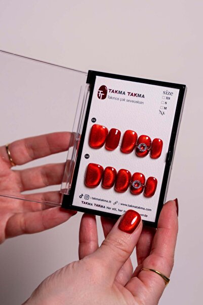 Takma Takma M Beden 10'lu Kırmızı Kısa Balerin TT0911 Tekrar Kullanılabilir P...