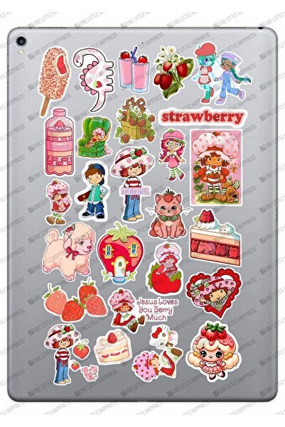 One Little Happiness Çilek Kız Sticker Paketi Bullet Journal Defter Çıkartma ...