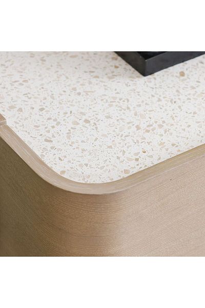 Danube Home Margaret TV Unit up to 85 Inches - Beige/Terrazo/Gold L210xW46xH60cm
