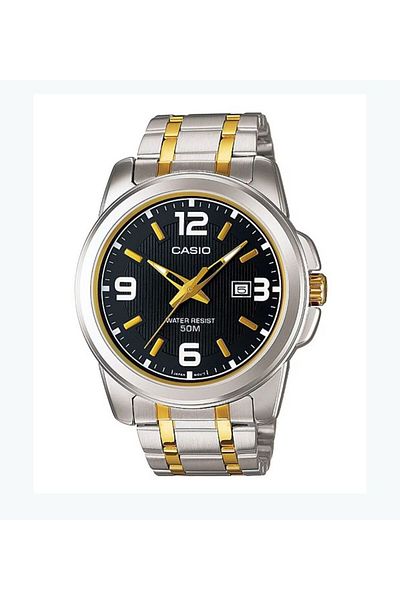 Casio Casio Enticer Analog Watch for Men - MTP-1314SG-1AV - 45 mm - Silver/Gold