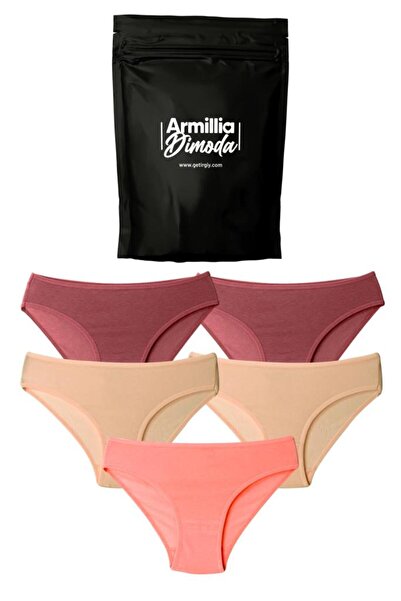 ARMİLLİA DİMODA Γυναικεία εσώρουχα μπικίνι καθημερινά από χτενισμένο βαμβακερό εύκαμπτο ύφασμα σε Premium συσκευασία