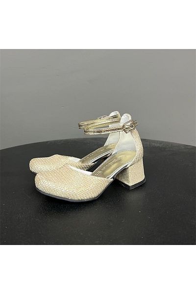 jadeer Eylül Girl's High Heel Shoes Gold 26-30 P124G