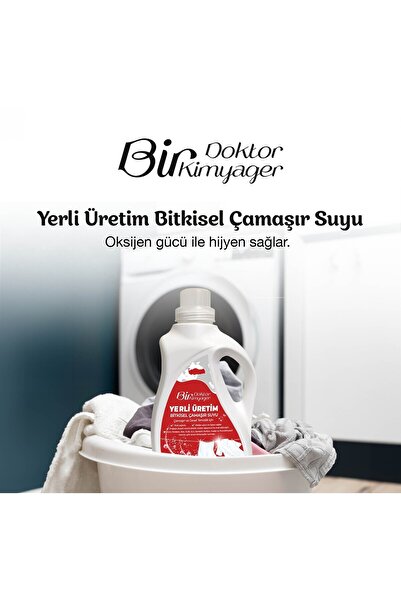 Bir Doktor Bir Kimyager Yerli Üretim Bitkisel Çamaşır Suyu (1 L)