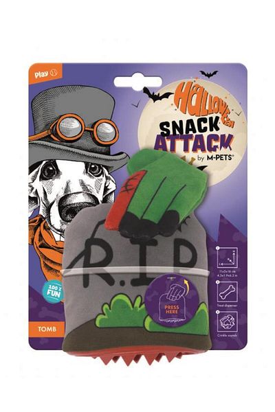 M-PETS Halloween Tomb Snack Attack Dog Toy