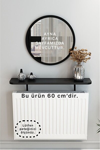 TALAŞTOZUM Siyah Petek Üstü Tak Çıkar, Uçan Raf & Dresuar Duvar Montajsız Ova...