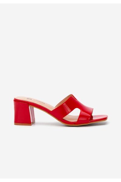 B T Shoes Alemena red heeled slippers