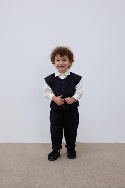 Fahhar Kids Kids Vest Set Black