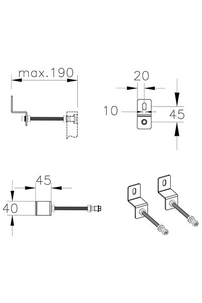 VitrA Extension pipe for floor-standing, wall-mounted and children's toilets