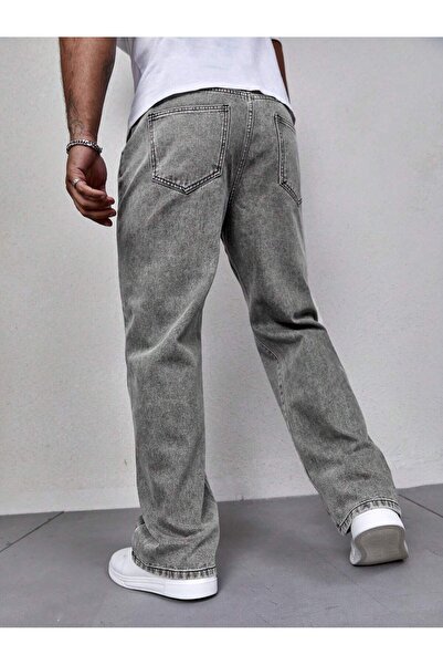 WKM Erkek Casual Baggy Denim Jean Kot Pantolon