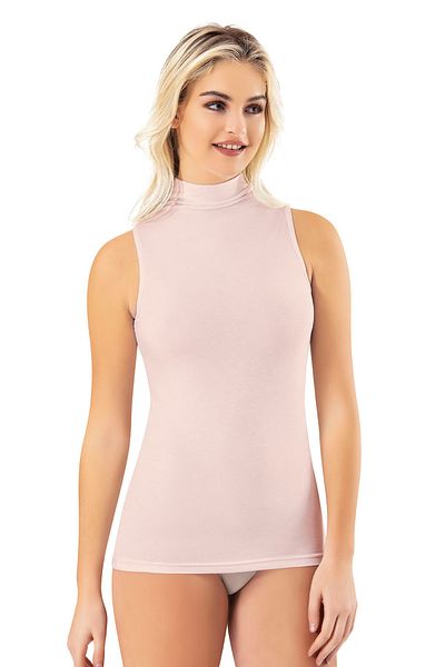 LEYNA BUTİK Modal Fabric Turtleneck Γυναικείο εσώρουχο με μηδενικό μανίκι σε κουτί συσκευασίας - Body
