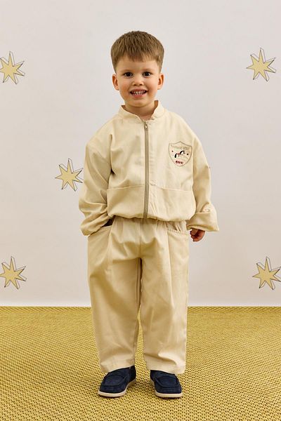 Fahhar Kids Μπουφάν Arlama Bomber σε μπεζ χρώμα