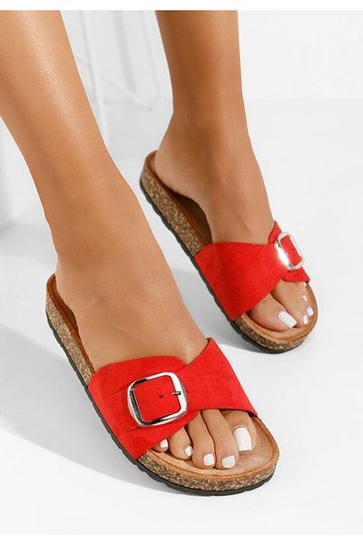 B T Shoes Papuci dama Andrina rosii