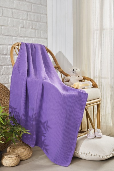 BebeSoft Dört Kat Müslin Bebek Örtüsü (%100 PAMUK)