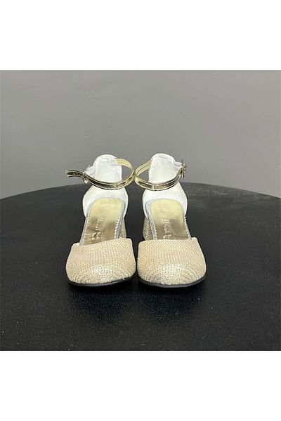 jadeer Eylül Girl's High Heel Shoes Gold 26-30 P124G
