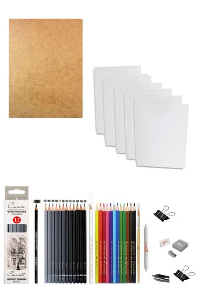 GLANCE St.petersburg Graduated Pencil Water Colour Pencil 35x50 Duralite Set