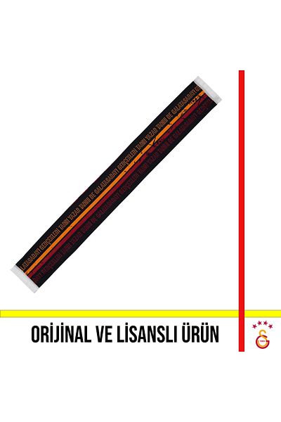Galatasaray Eșarfă șal cu dungi negre cu licență