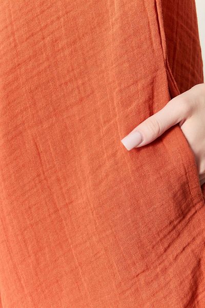 Türkiş Otantik Natural Muslin Fabric Loose Cut Shorts Jumpsuit – Comfortable and Stylish Design