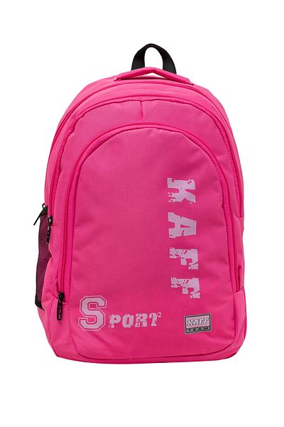 KAFF 3-Eye Pink Waterproof Orthopedic Back Support Unisex Backpack 00310