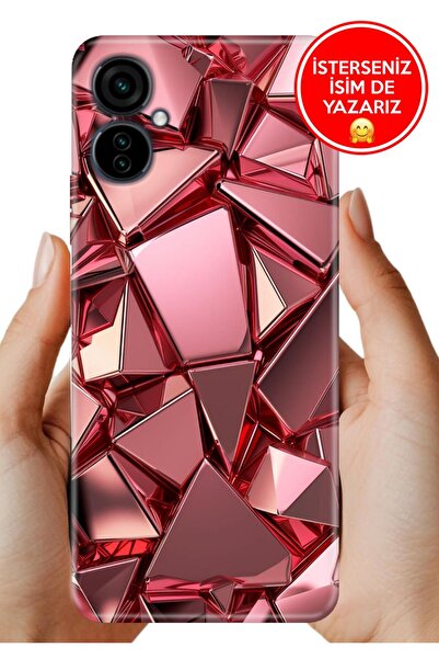 TECNO Camon 19 Neo Kılıf Desenli Rubber Lens Korumalı Silikon PembeDeco