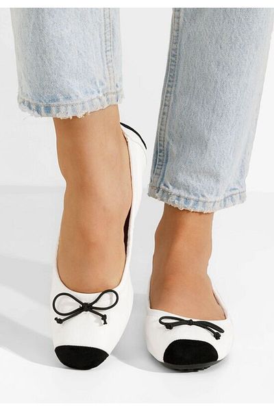 B T Shoes Balerini dama Amania V3 albi