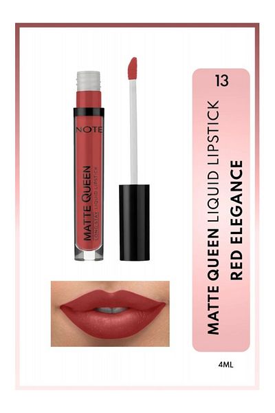 Note Cosmetics Matte Queen Lipstick Ruj Lichid Mat Rezistent -  13 Red Elegance - Red